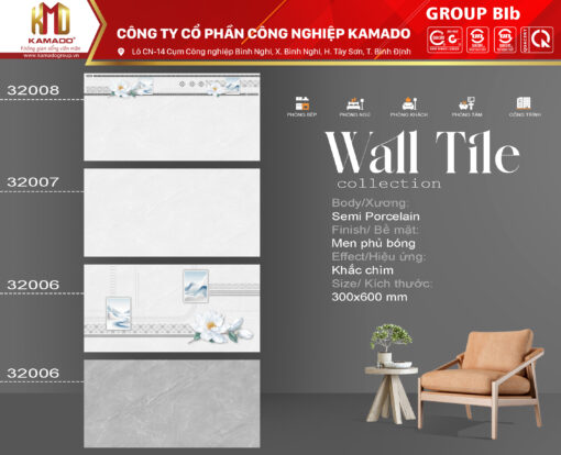 Gạch ốp tường 300X600 - Ảnh 2