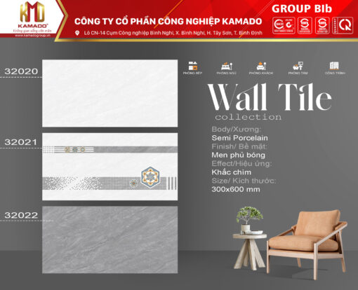 Gạch ốp tường 300x600