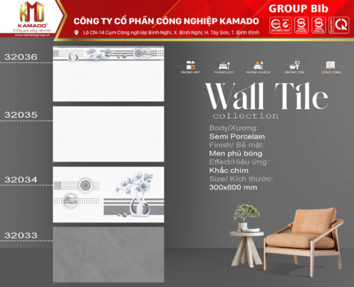 Gạch ốp tường 300x600